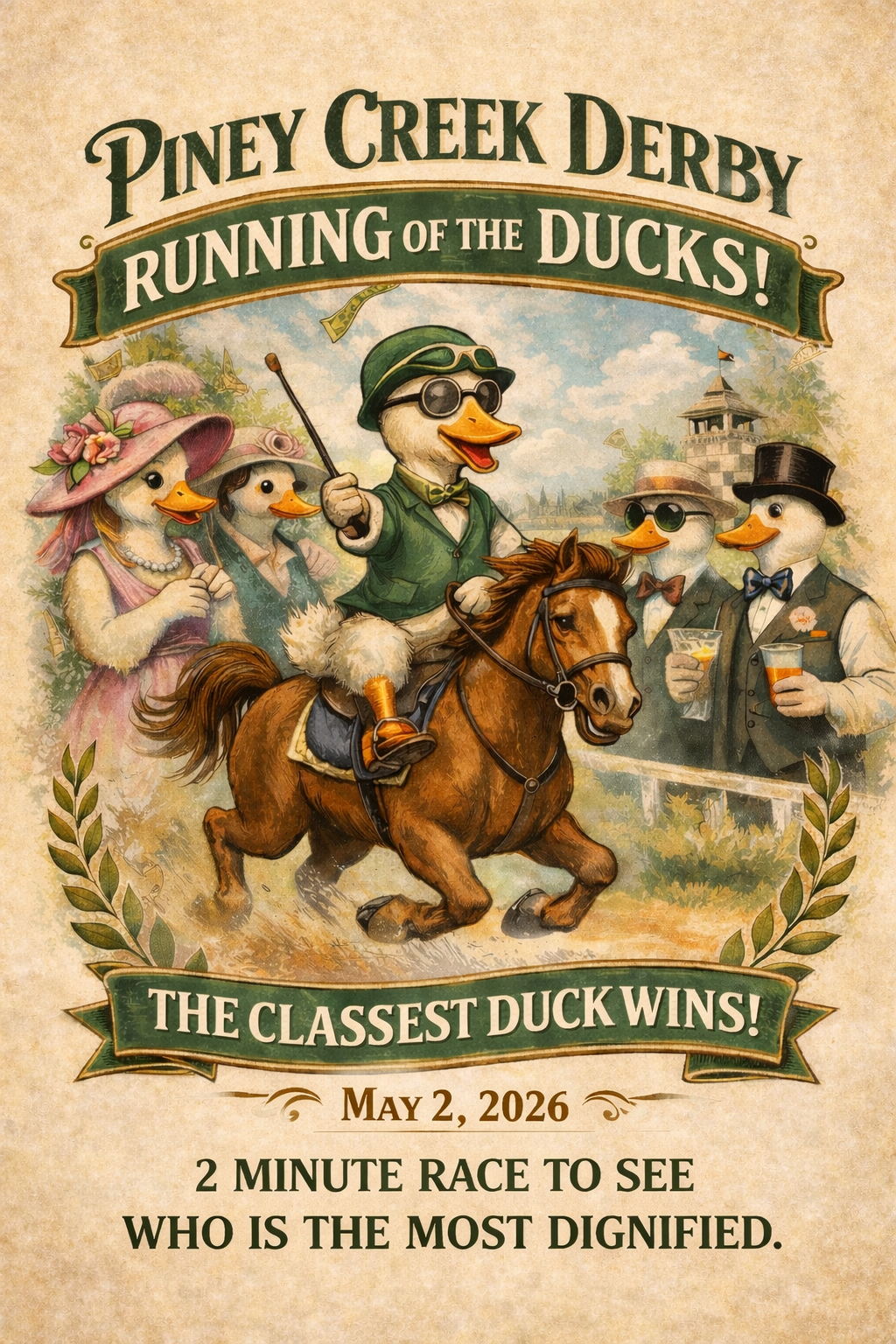 May 2nd - What to Expect - The Running of the Ducks