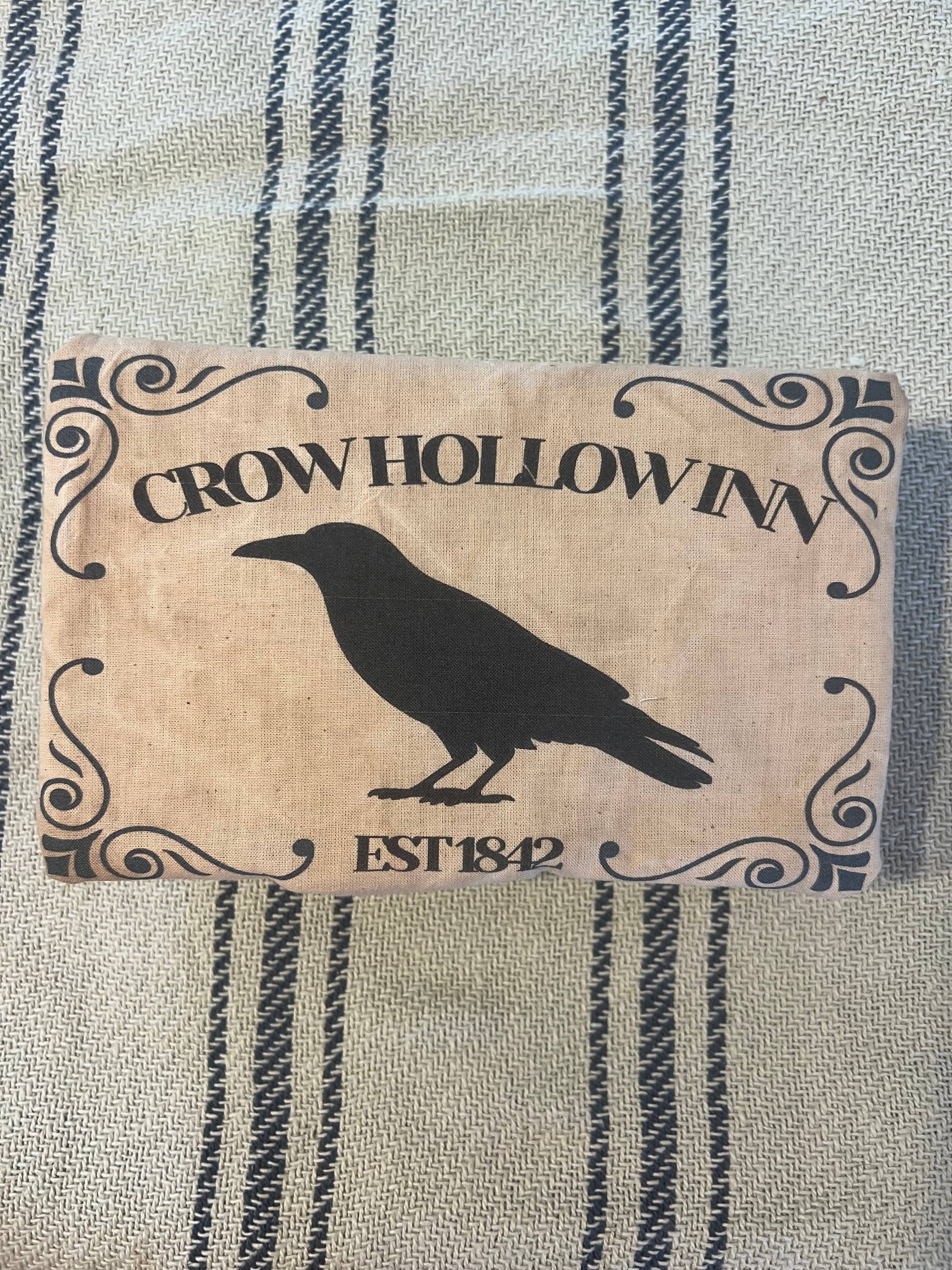 6362. Primitive handmade Printed Farmhouse 5x7" stuffed pillows