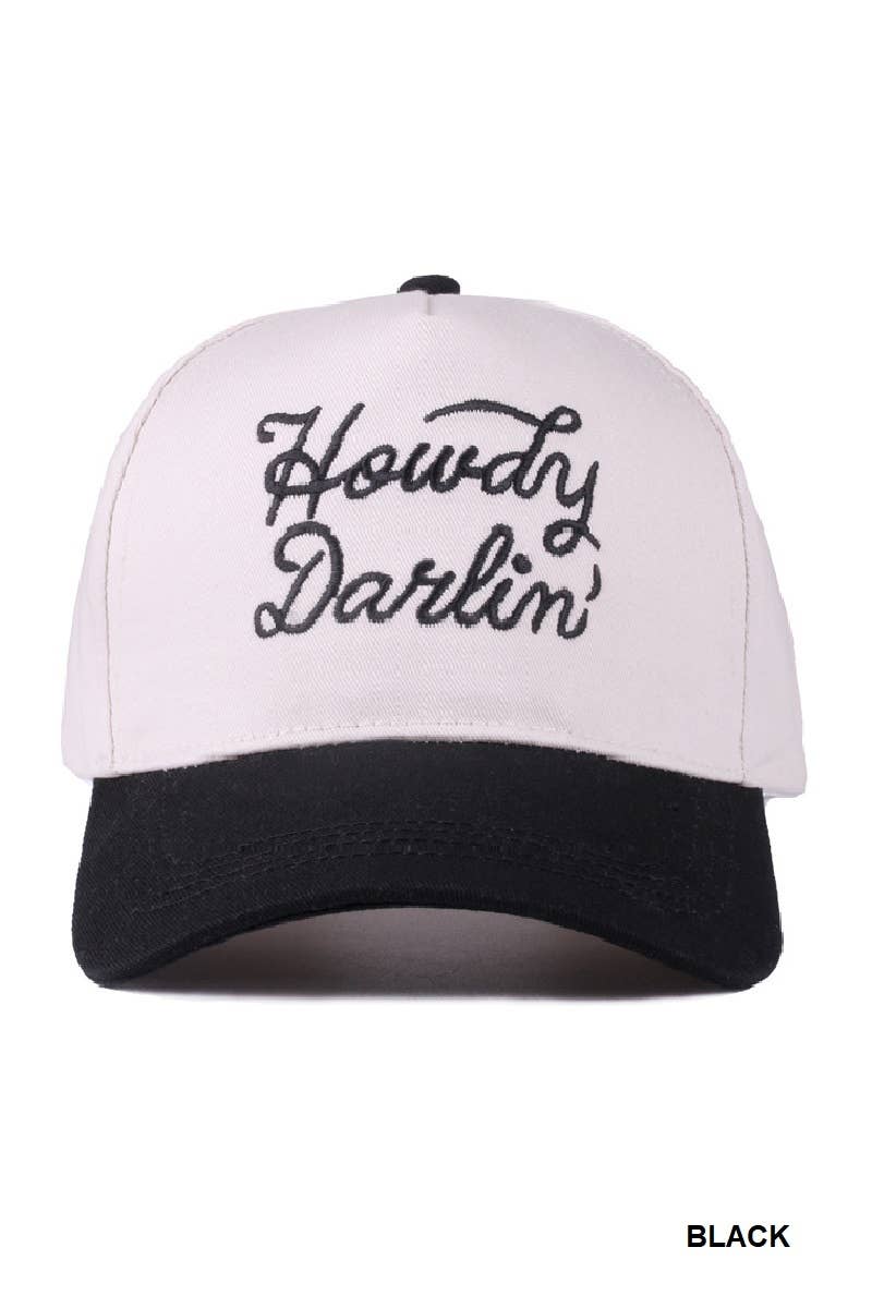 Howdy Darlin Two-tone Canvas Cotton Cap