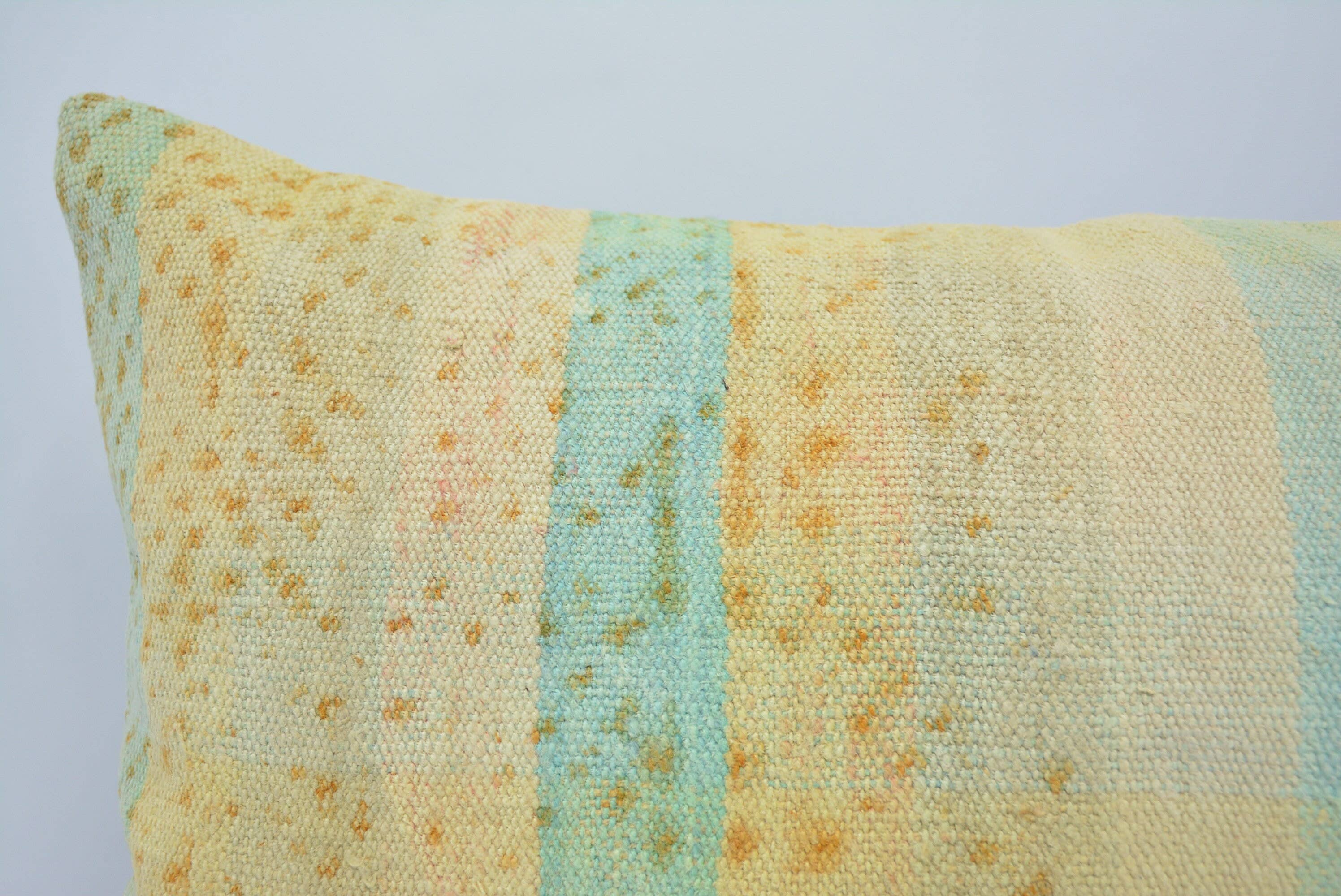Kilim Antique Striped Yellow Cushion Cases Home Decor