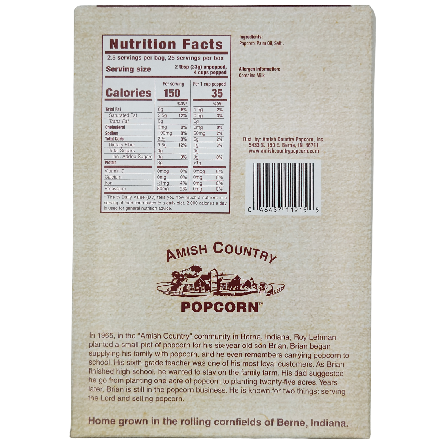 8100. 10pk Microwave Lite Natural Popcorn