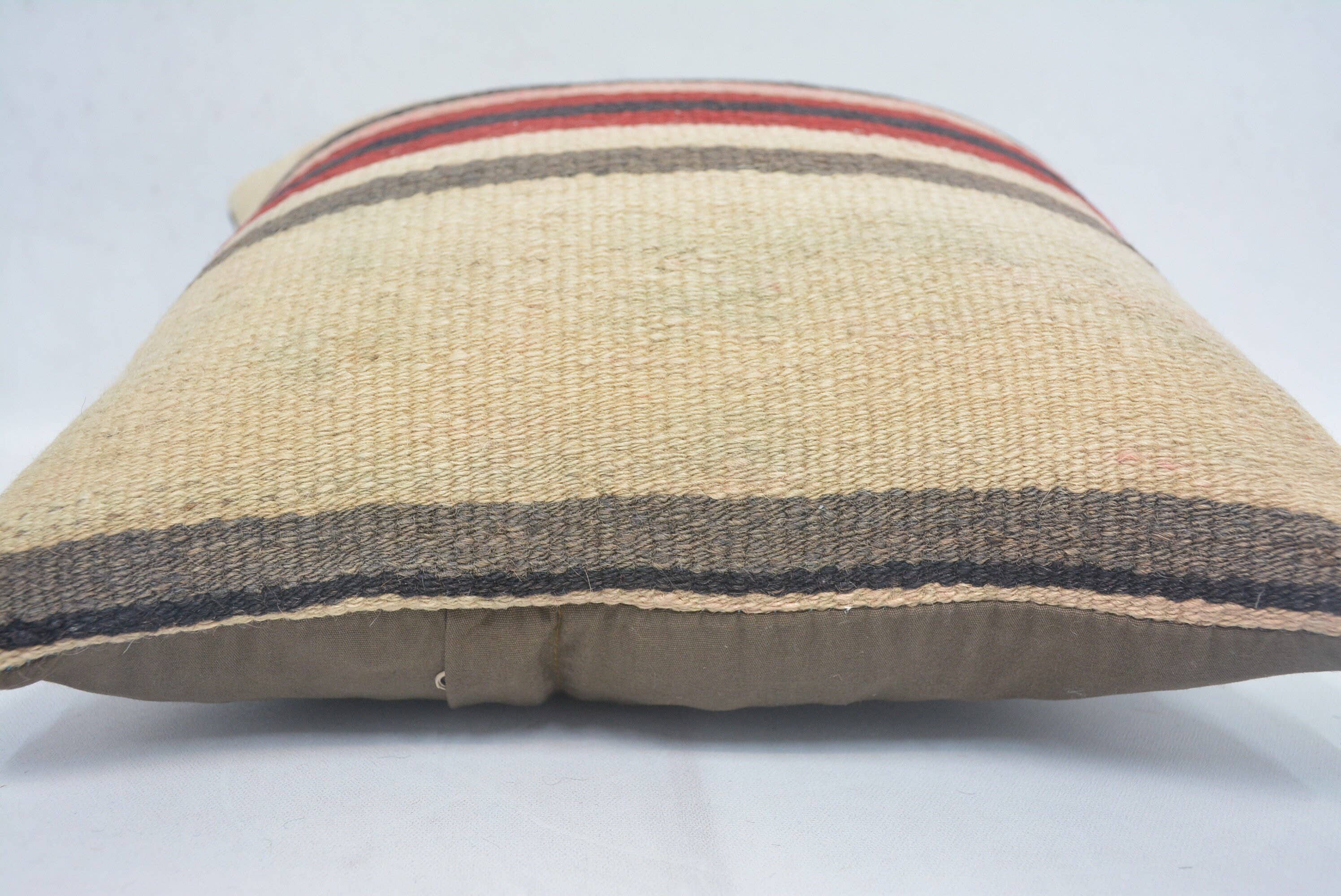 7117. Personalized Turkish Kilim Boho Chic Striped Pillow Covers