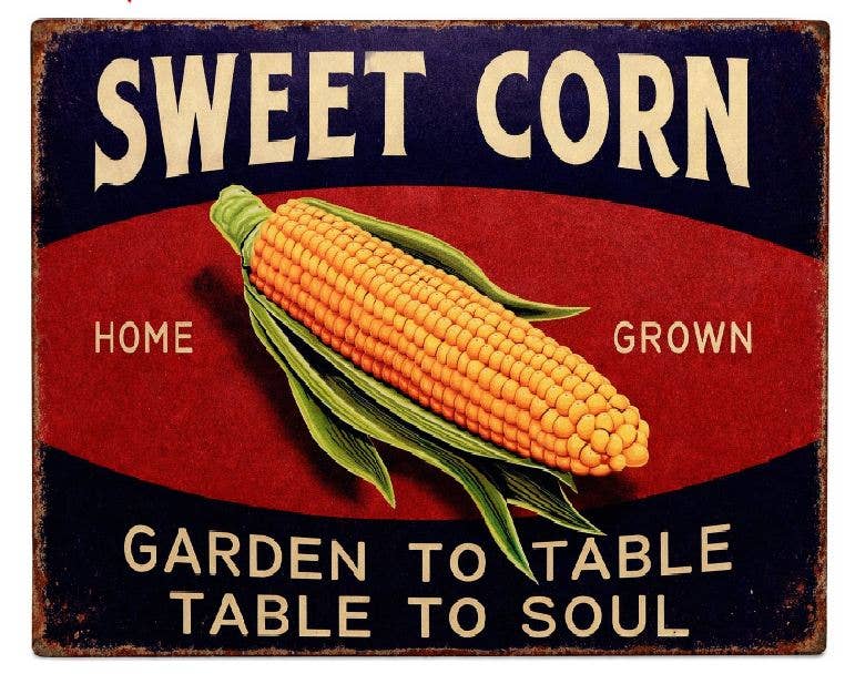 MS50 Sweet Corn Vintage Sign Retro Metal Wall Decor