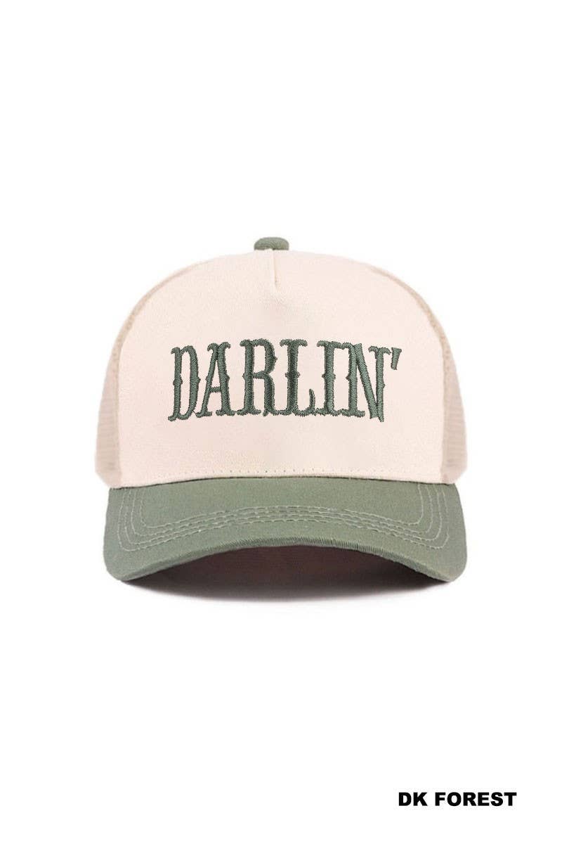 Darlin Two Tone Mesh Snapback Hat