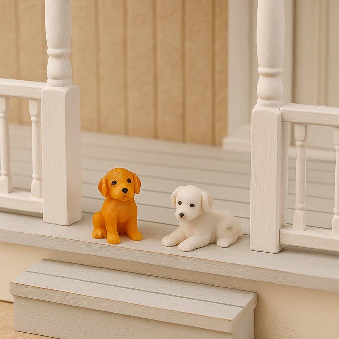 8340. Assorted Breed 1" x 1" Mini Baby Puppy Dogs