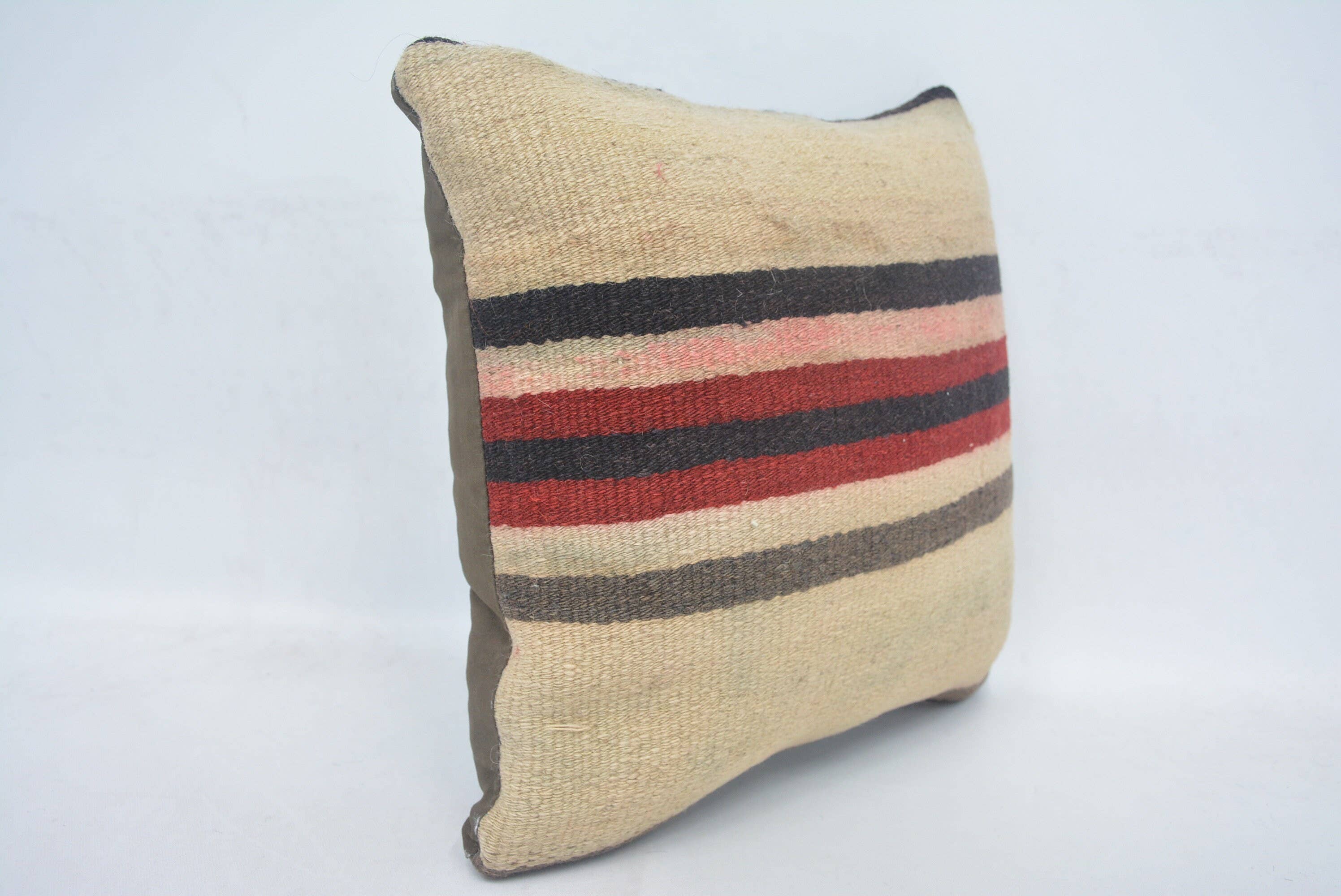 7117. Personalized Turkish Kilim Boho Chic Striped Pillow Covers