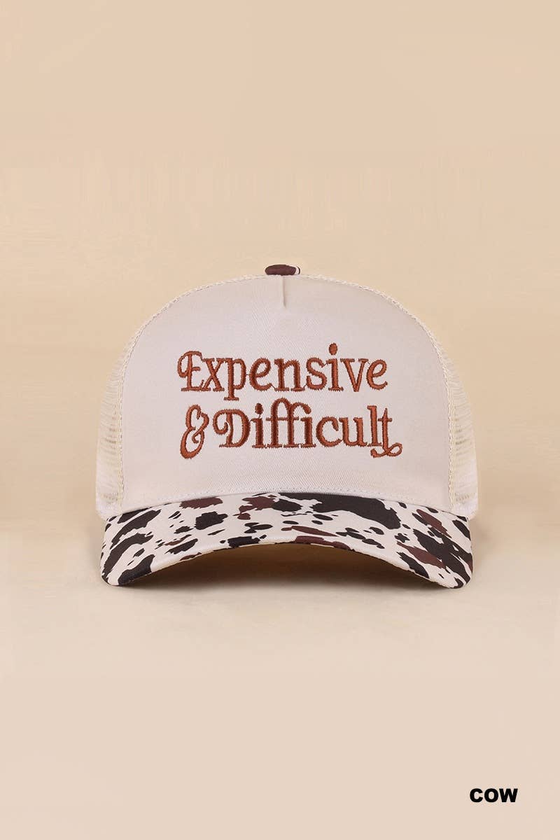 Expensive And Difficult Two Tone Mesh Snapback Hat