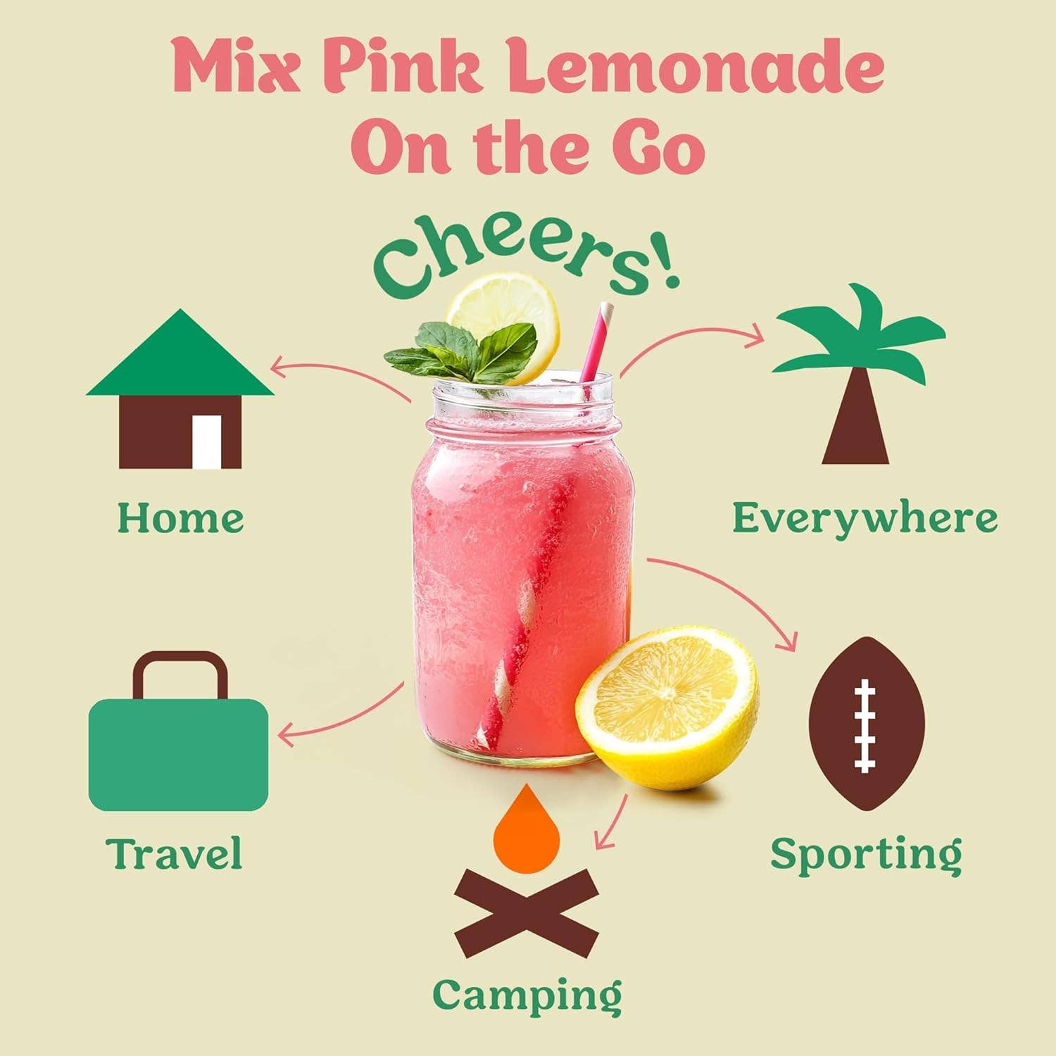 8561. Pink Lemonade Cocktail / Mocktail Mixer