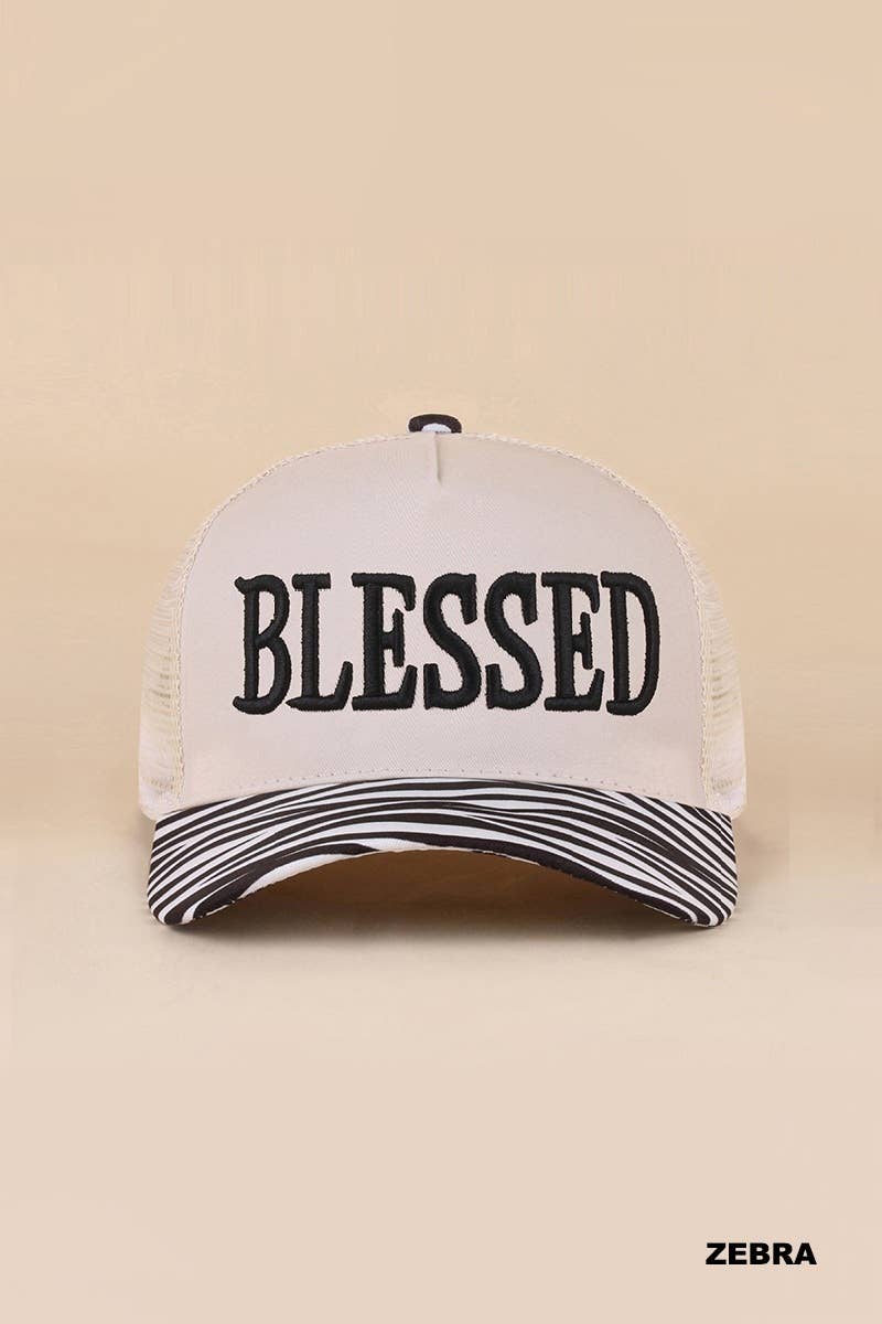 Blessed Two Tone Mesh Snapback Hat