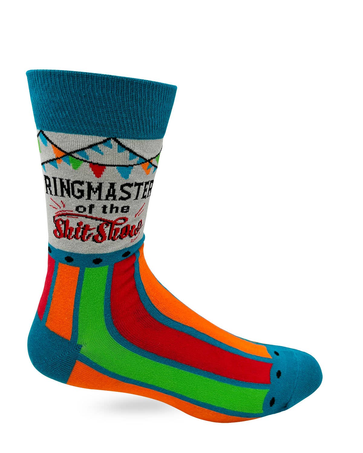 8617. Ringmaster Of The Shit Show Men's Novelty Crew Socks