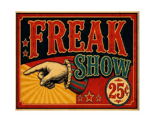 MS449 Vintage Style Metal Sign Freak Show