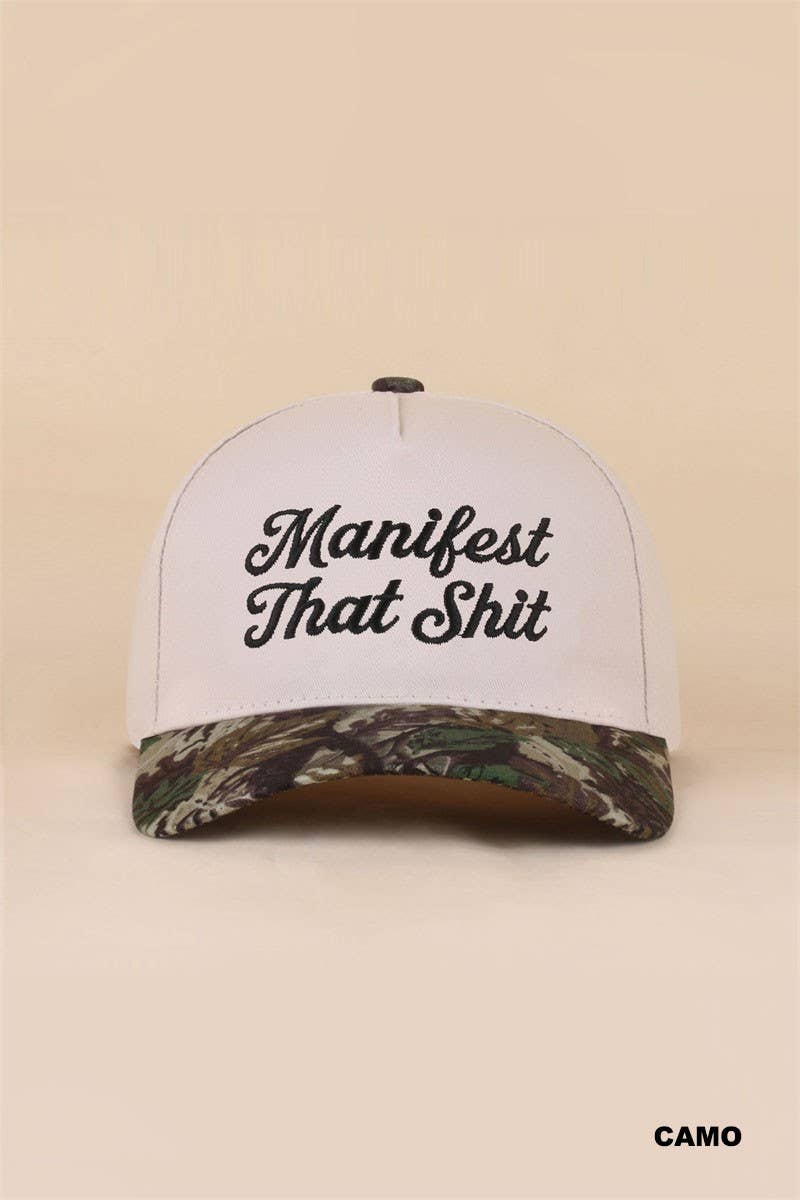 Manifest That Shit Two Tone Snapback Hat