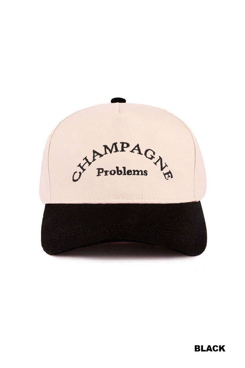 Champagne Problems Two Tone Canvas Cotton Cap