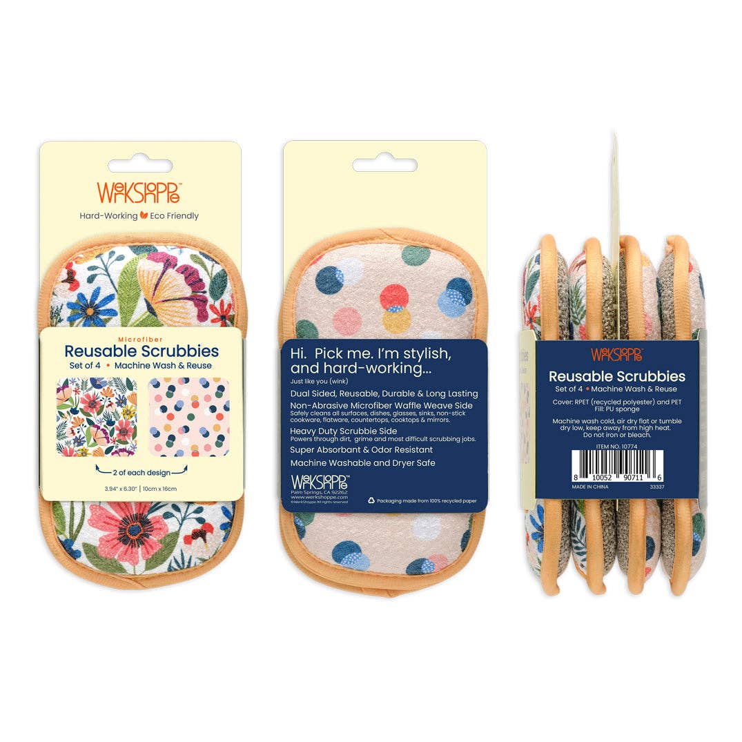 Field Of Flowers Scrubbies, Eco-friendly & Machine Washable