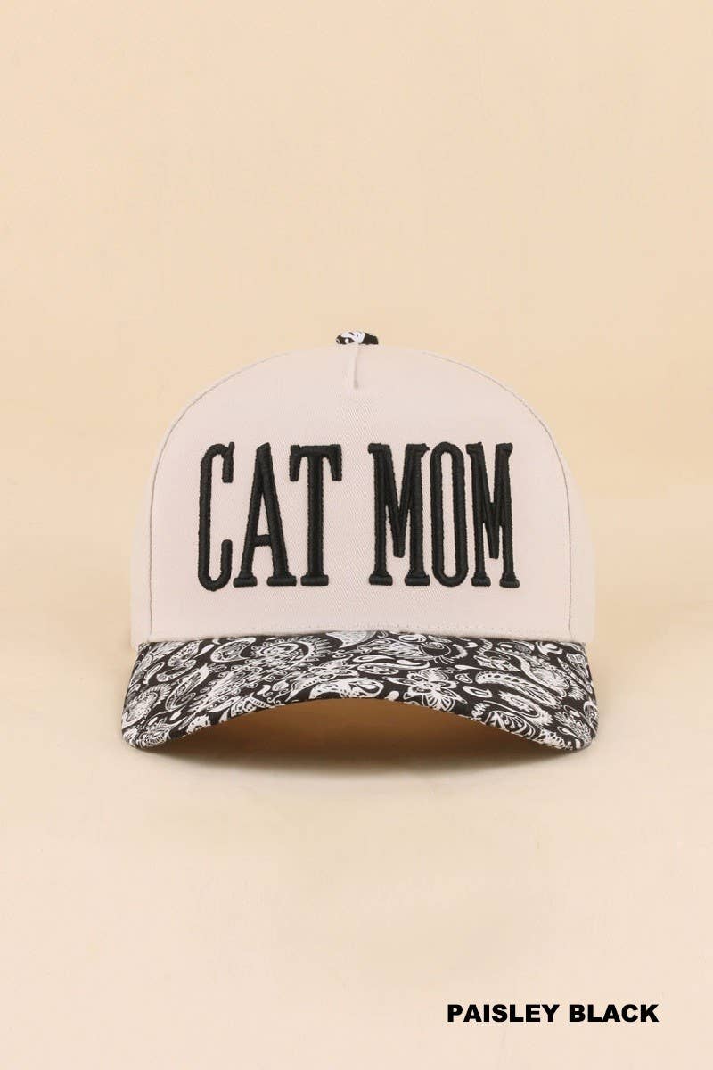 Cat Mom Two Tone Snapback Hat