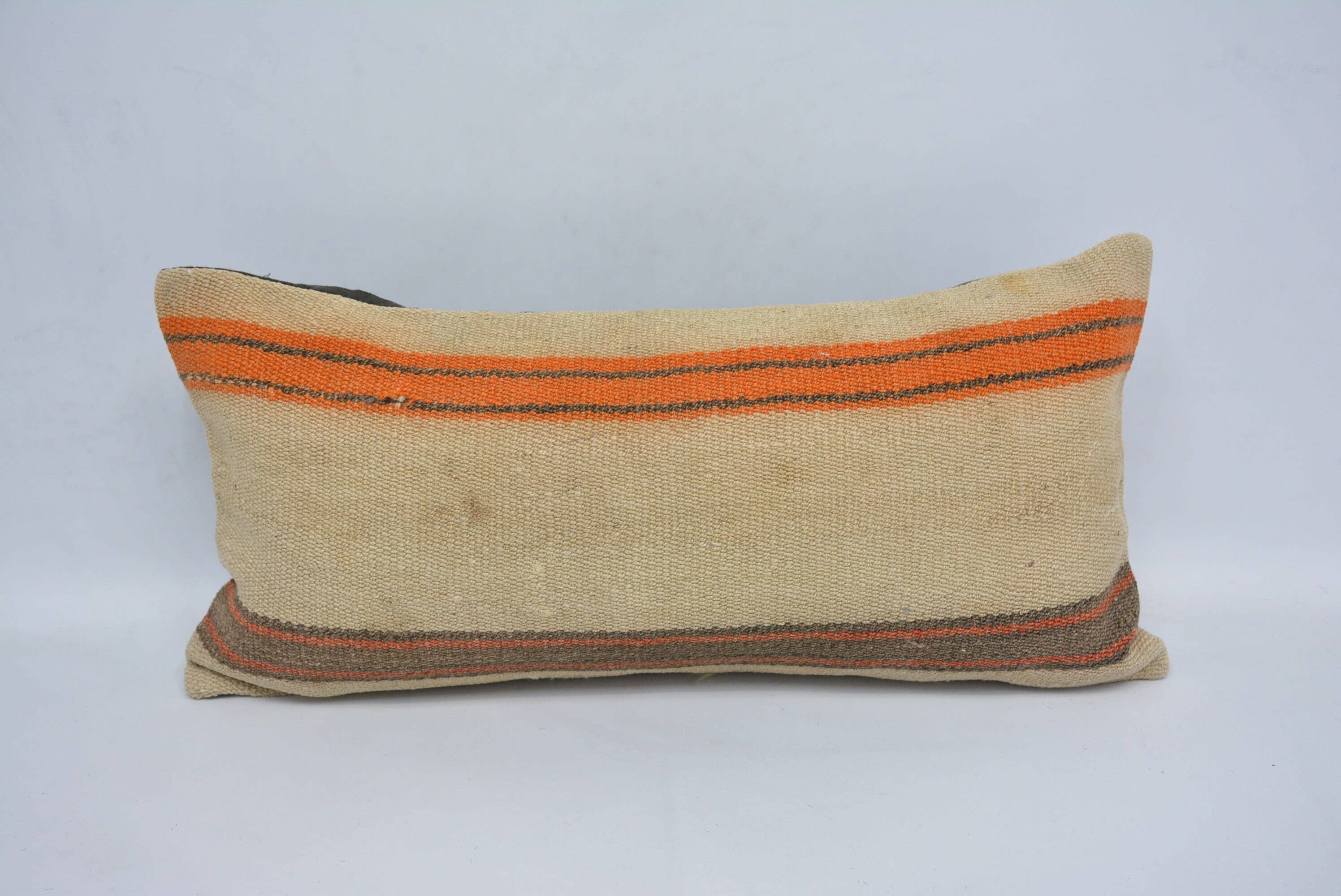 Designer Striped Cotton Throw Pillow Covers 12x24