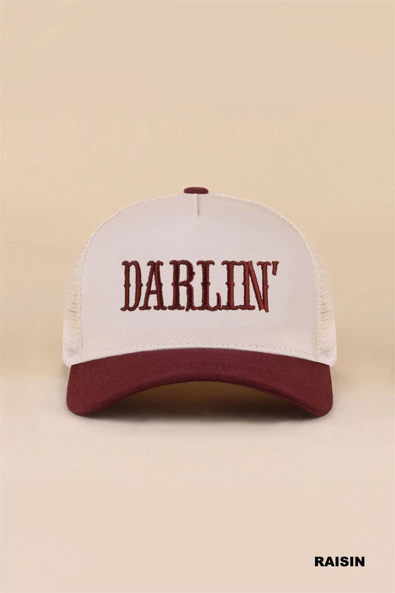 Darlin Two Tone Mesh Snapback Hat