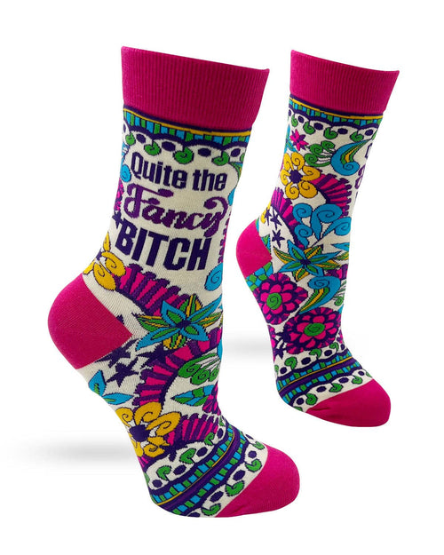 8600. Quite The Fancy Bitch Ladies' Novelty Crew Socks