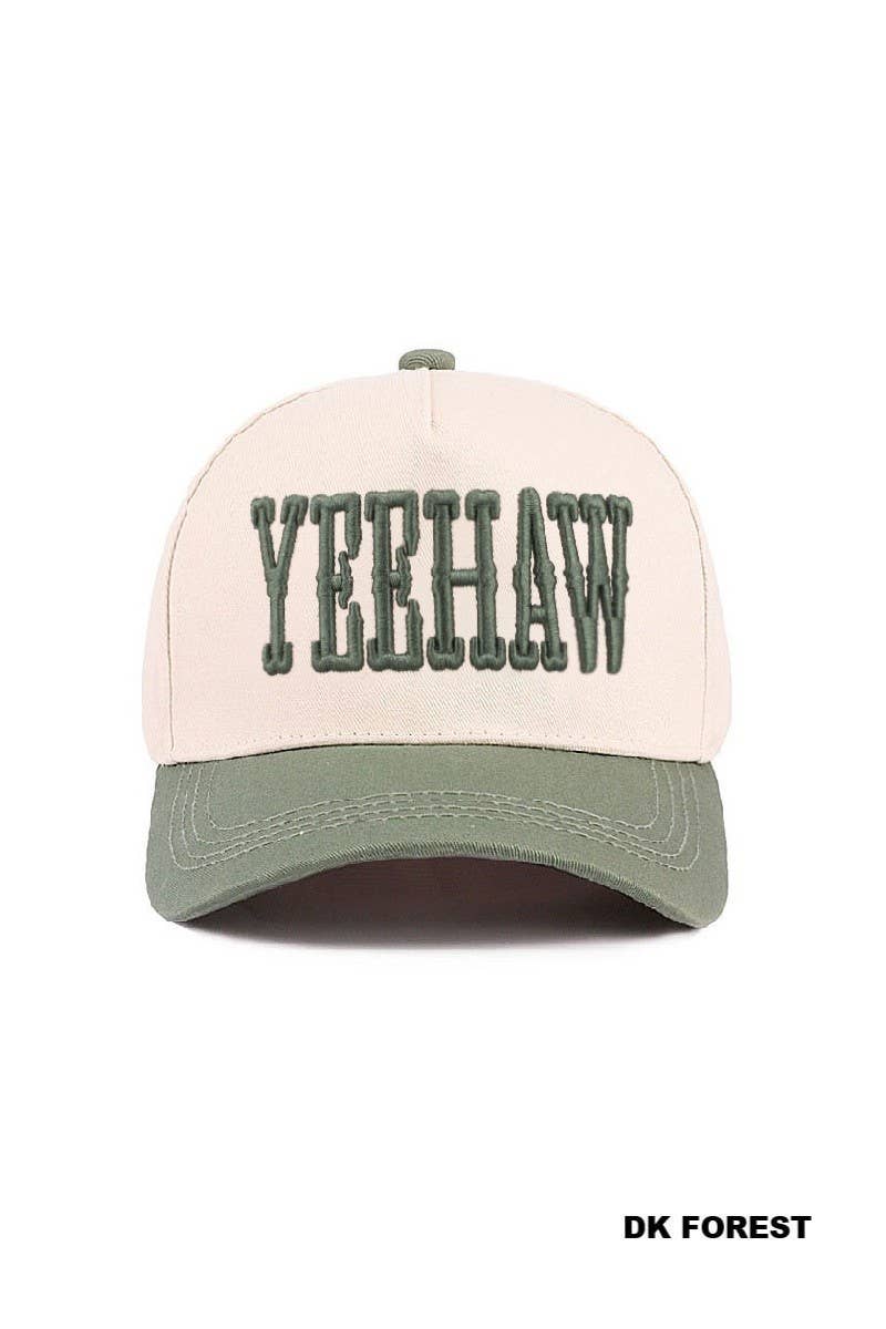Yeehaw Two-tone Canvas Cotton Cap