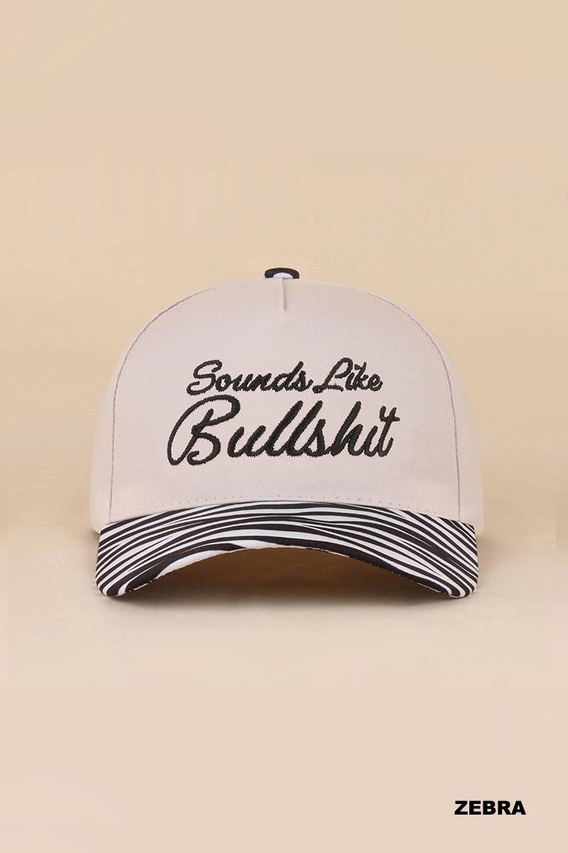 Sounds Like Bullshit Two Tone Canvas Cotton Cap