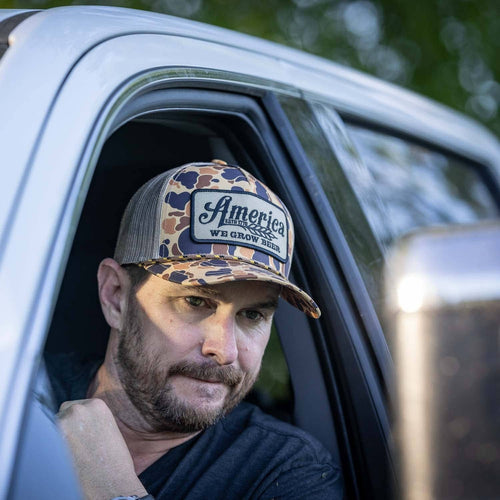 We Grow Beer Hat-Old School Camo