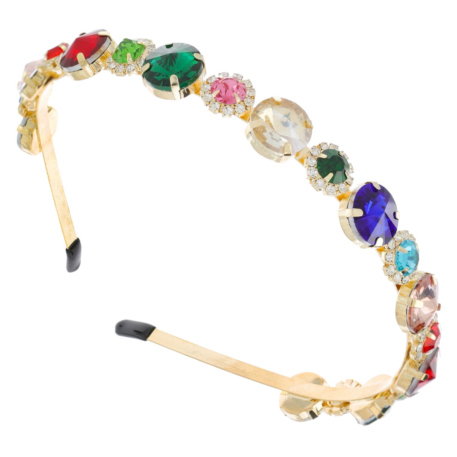 Varied Baroque Rhinestone Crystal Bejeweled Metal Headband