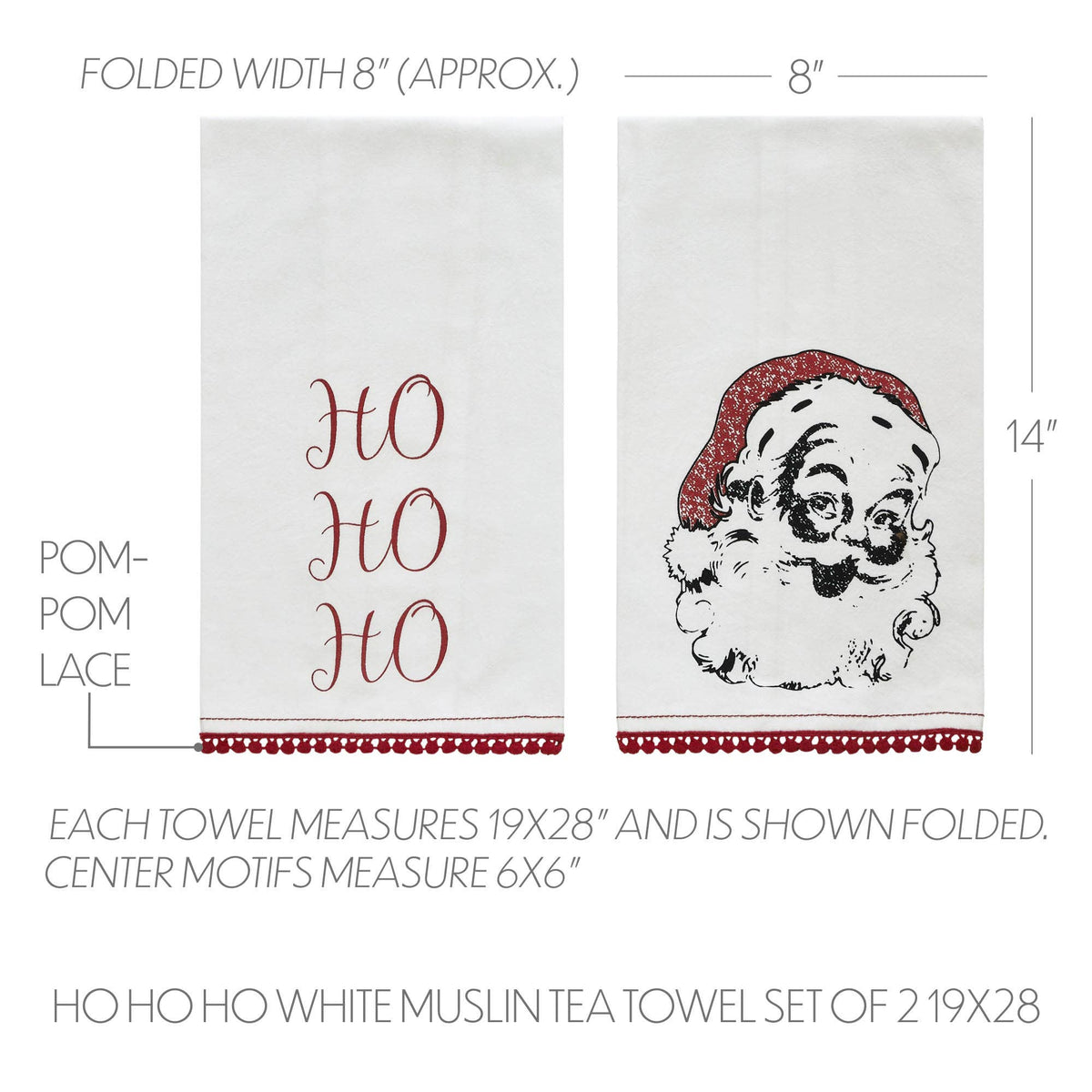 Vintage Santa Christmas Kitchen Towels Set of 2 – Kringle