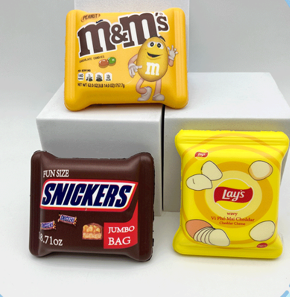 6502. Super Soft PU Realistic Snack Bag Squeeze Toy-random color Squishy
