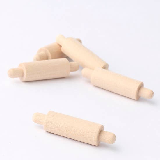 8339. Miniature Unfinished Wood Rolling Pins Each