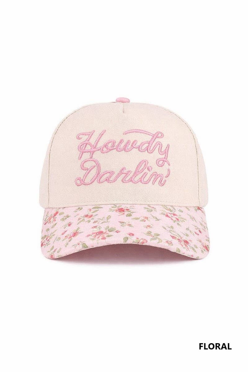 Howdy Darlin Two-tone Canvas Cotton Cap