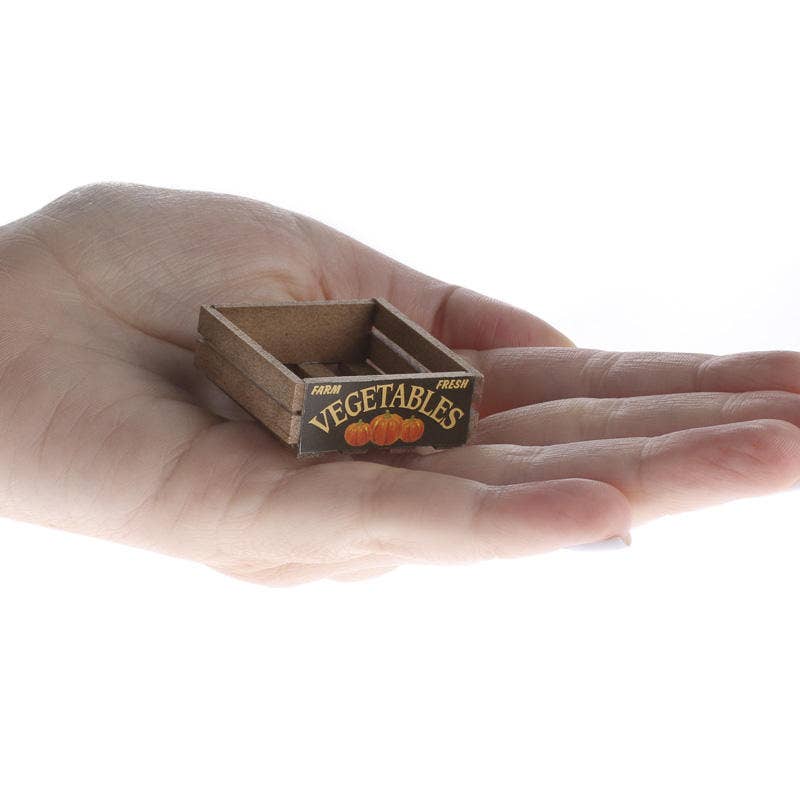 8338. Miniature Fresh Produce  Wood Crate (1 Piece)
