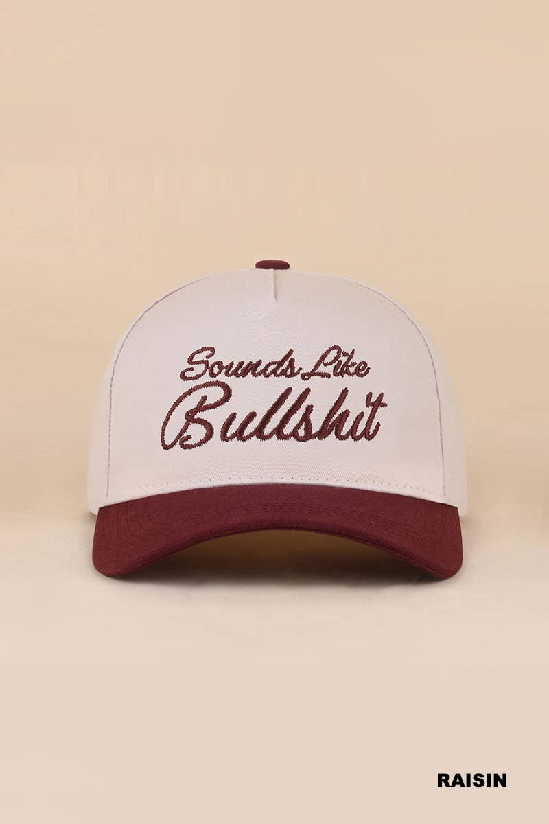 Sounds Like Bullshit Two Tone Canvas Cotton Cap