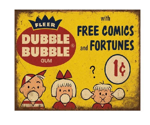 MS322 Vintage Style Metal Sign Bubble Gum