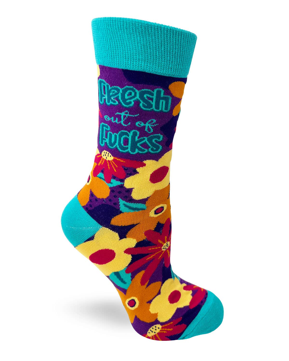 8601. Fresh out of F..ks Ladies' Novelty Crew Socks
