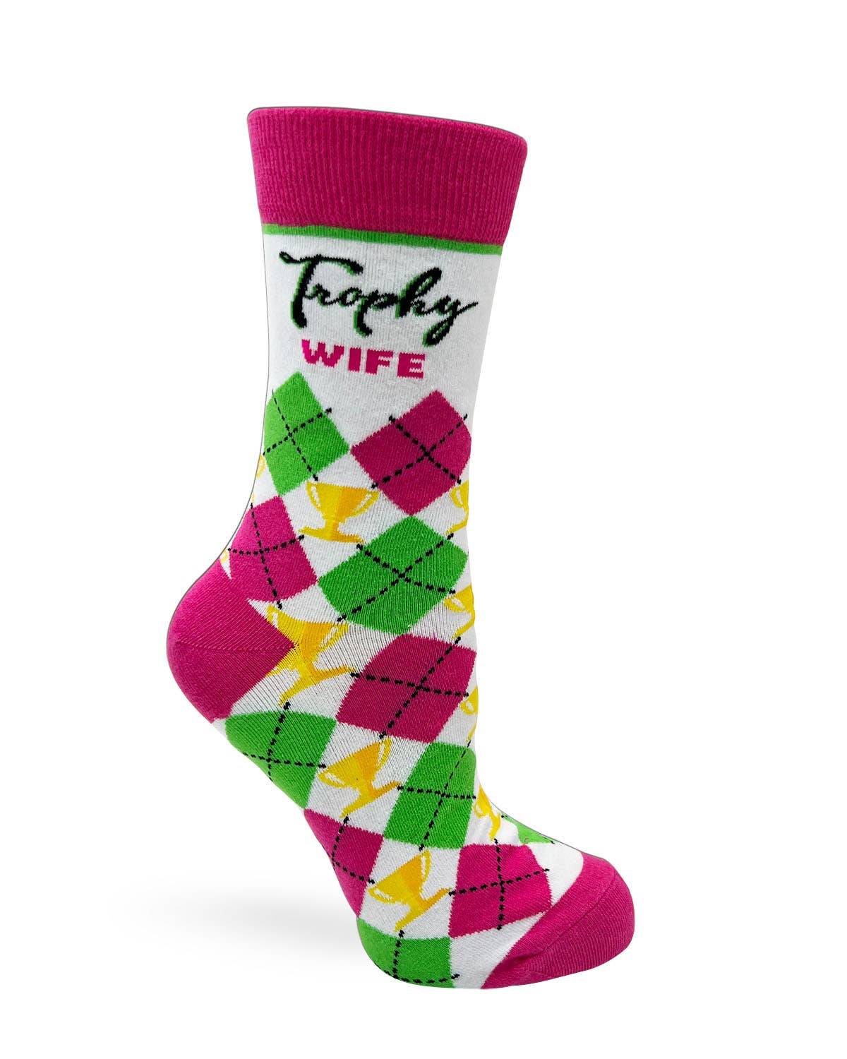 8609. Trophy Wife Ladies' Novelty Crew Socks