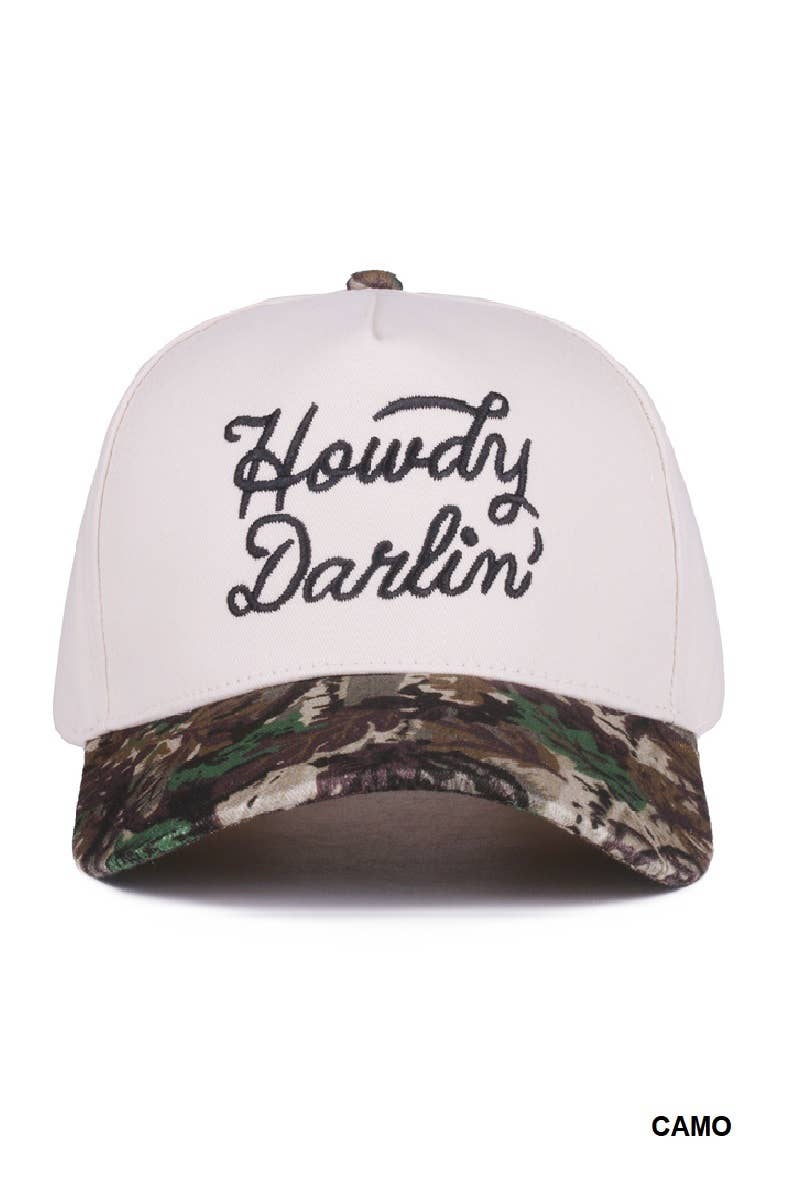 Howdy Darlin Two-tone Canvas Cotton Cap