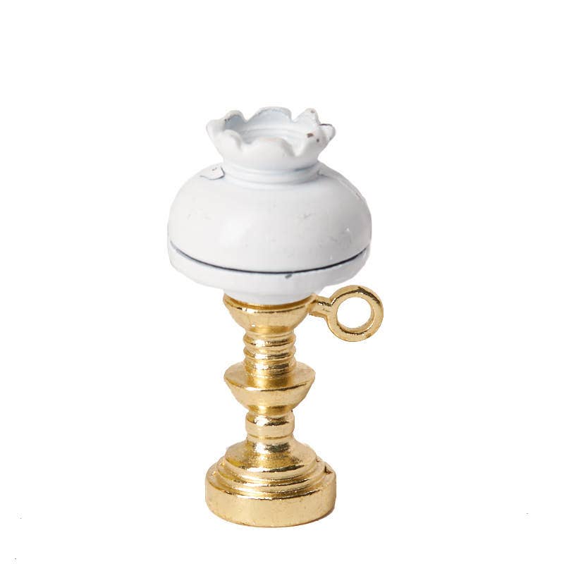 8342. 1-3/4" Dollhouse Miniature Metal  Hurricane Lamp