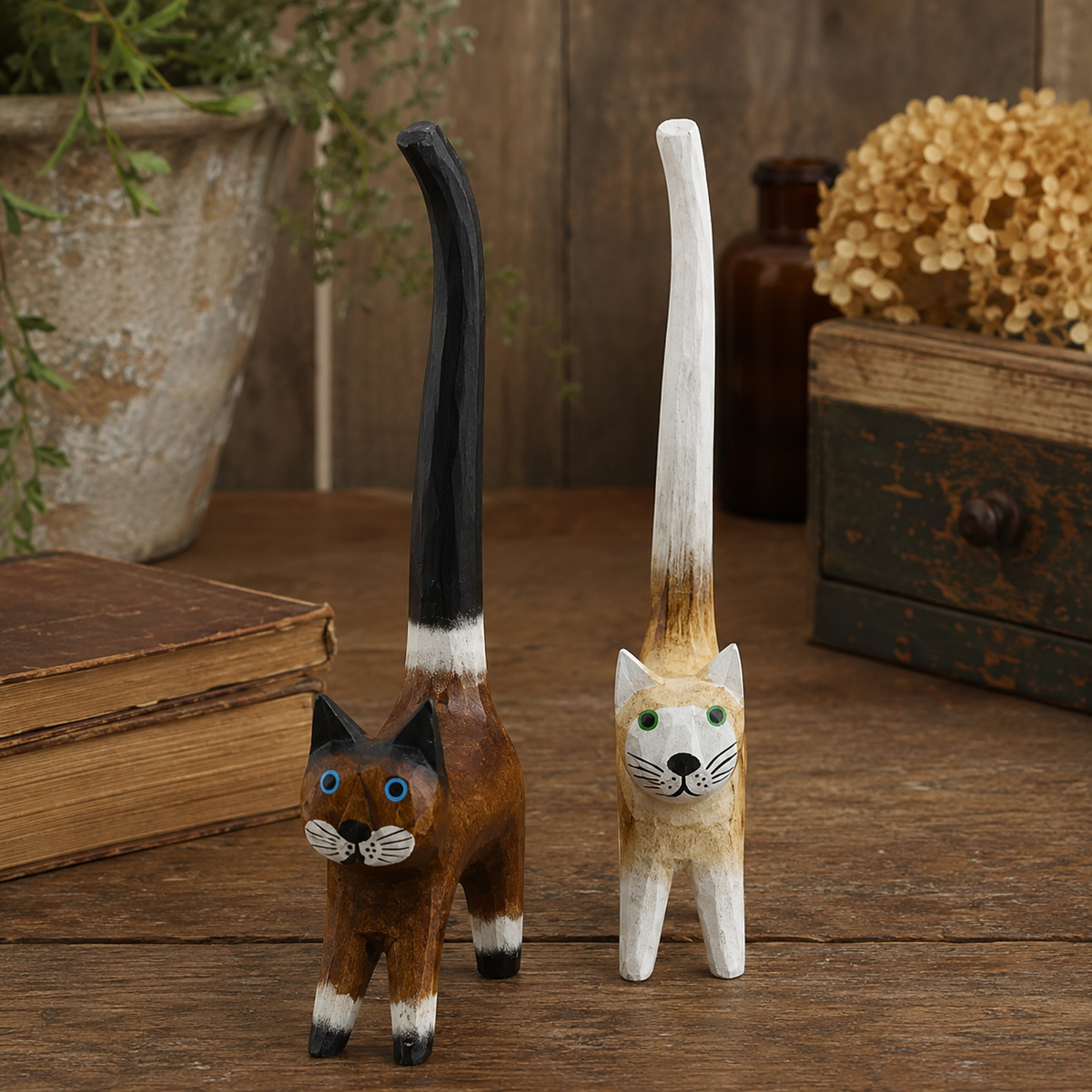 CRD028A - Long Tail Cat Accent And Ring Holder