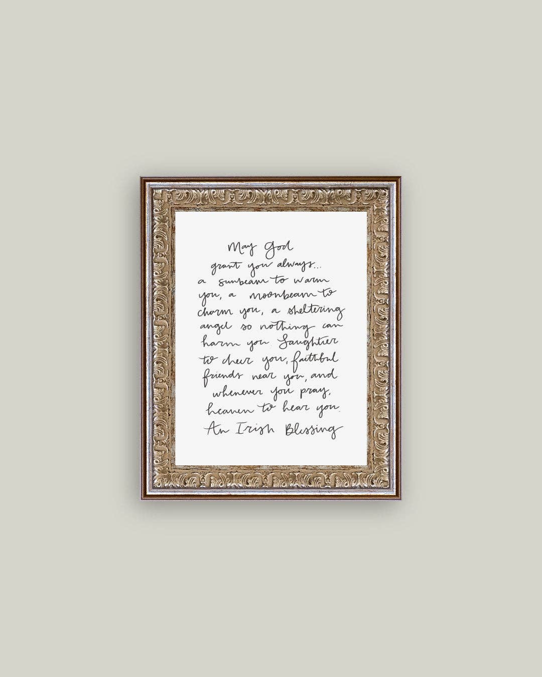 May God Grant You Framed Antique Print