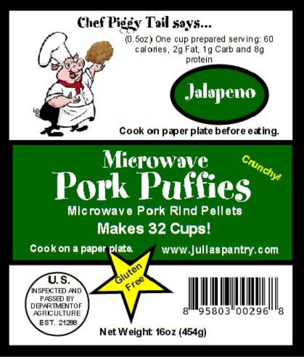 Microwave Pork Rinds Jalapeno, 2oz Bag