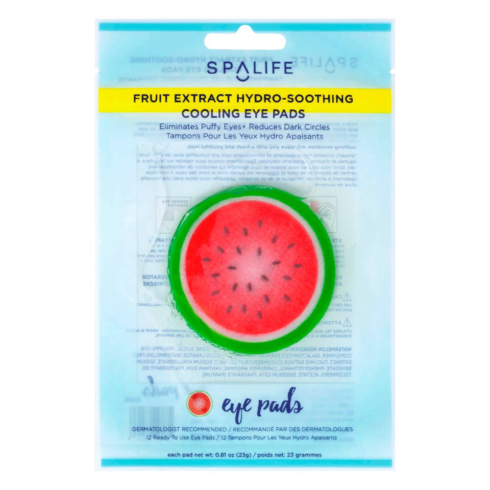 7402. Watermelon hydro-Soothing Spa, Cooling Eye Pads - 12 Pairs
