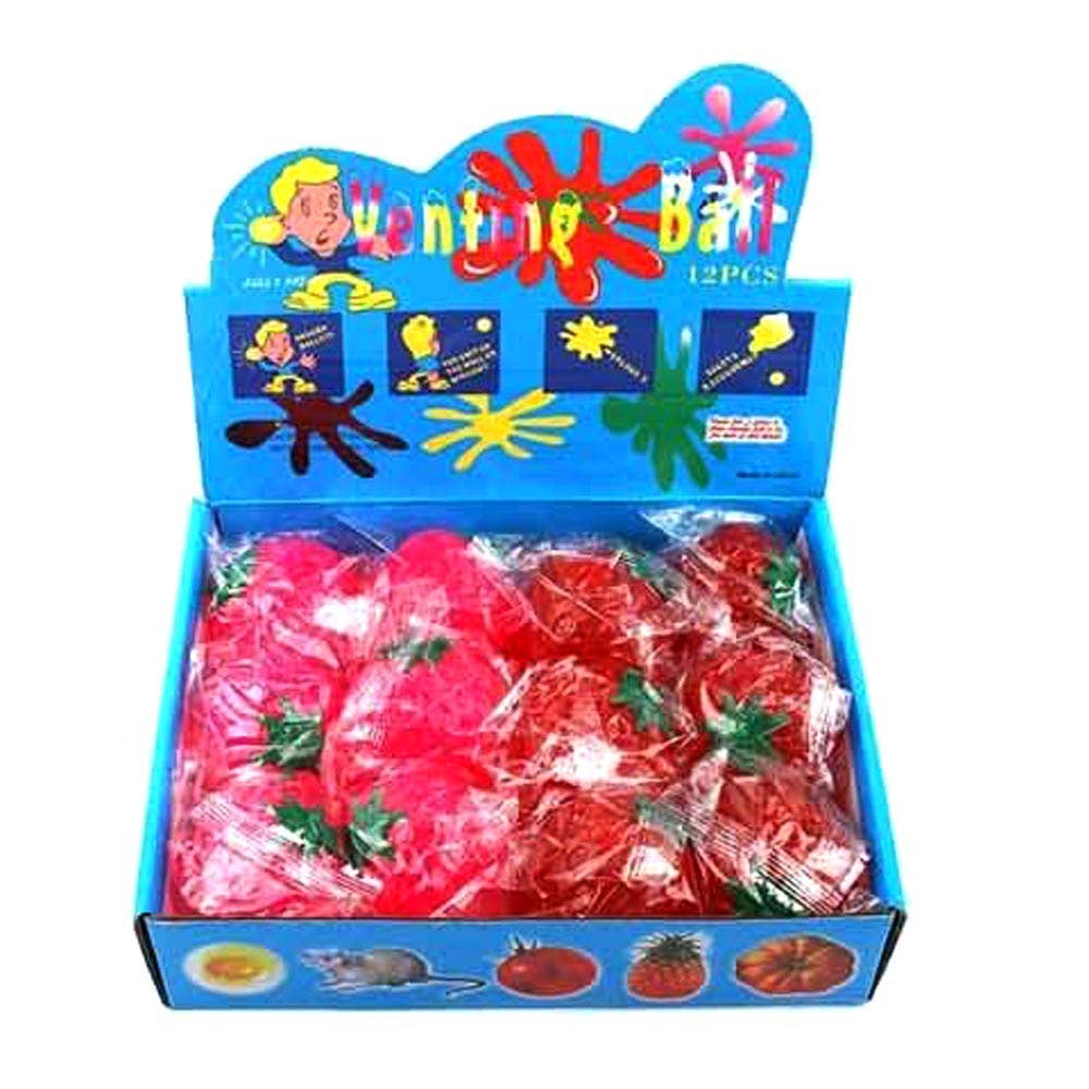 12PCS - Strawberry Squeeze Squishy Stress Relief Toy
