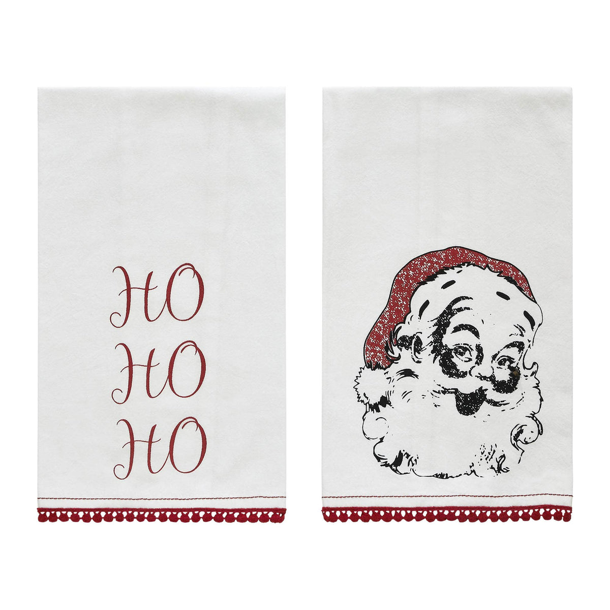 Vintage Santa Christmas Kitchen Towels Set of 2 – Kringle