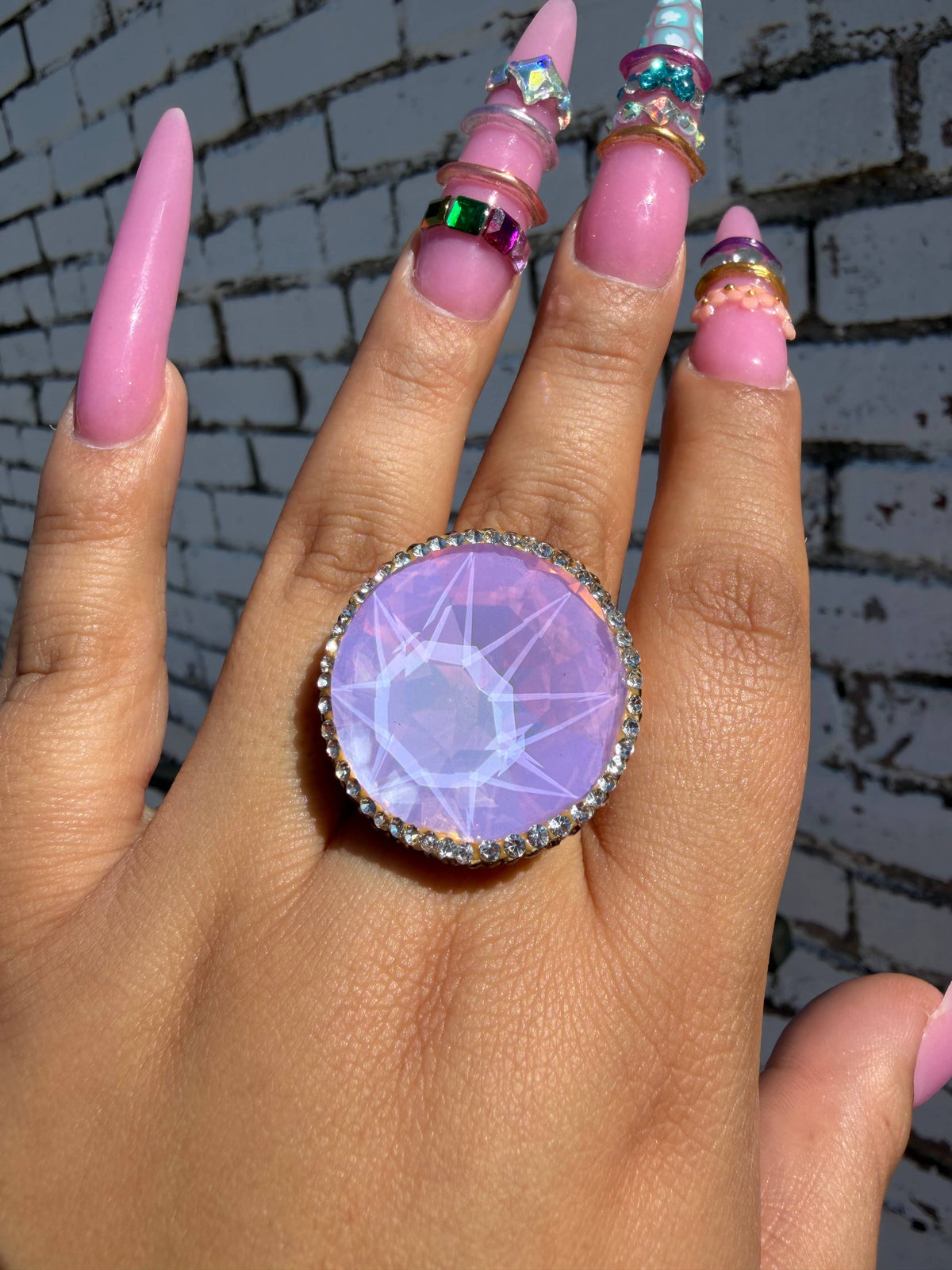 The Lavender Crystal Pavé Ring