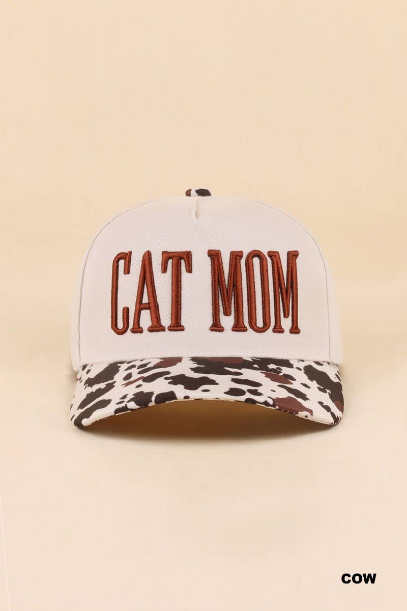 Cat Mom Two Tone Snapback Hat