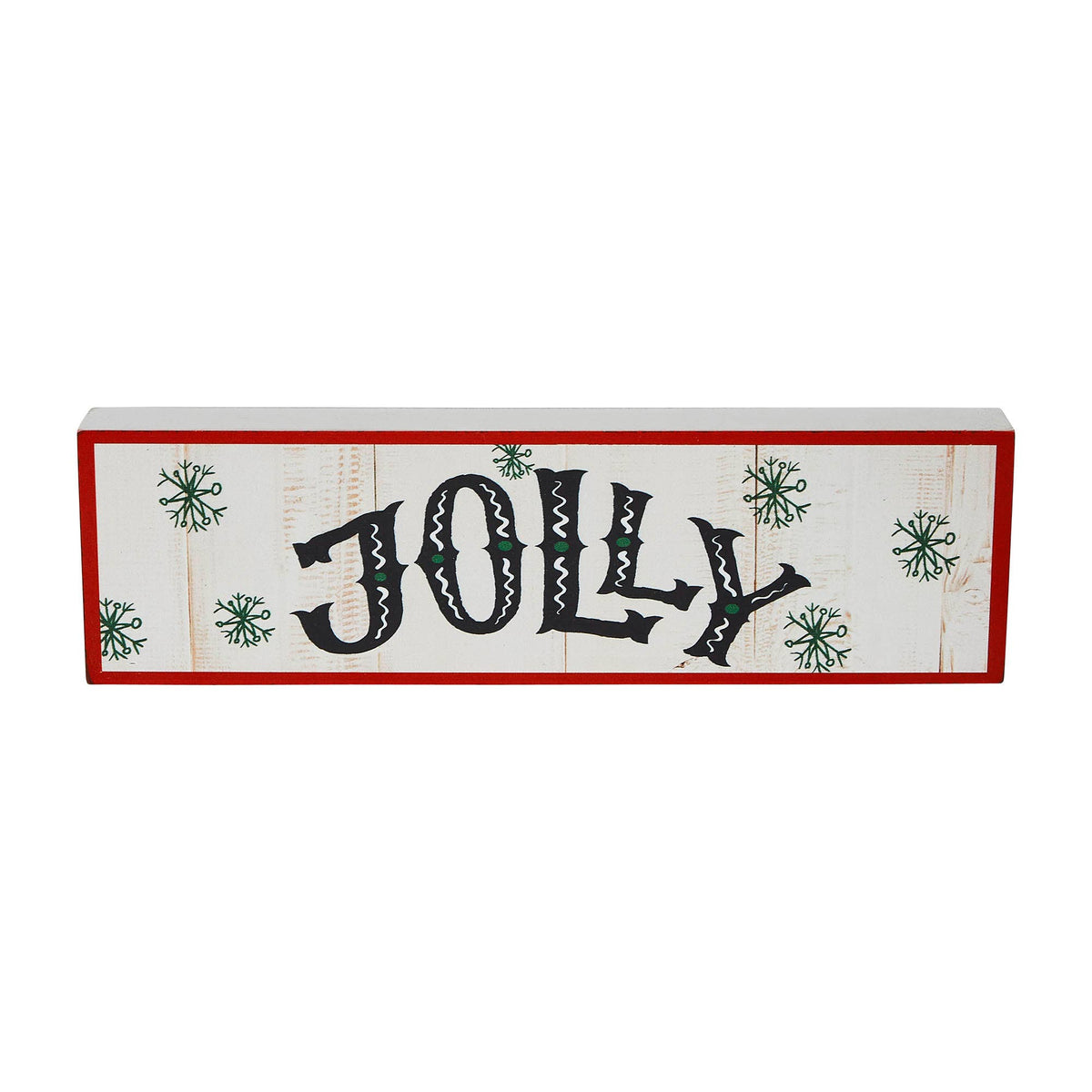 Jolly Christmas Block Sign 3x10