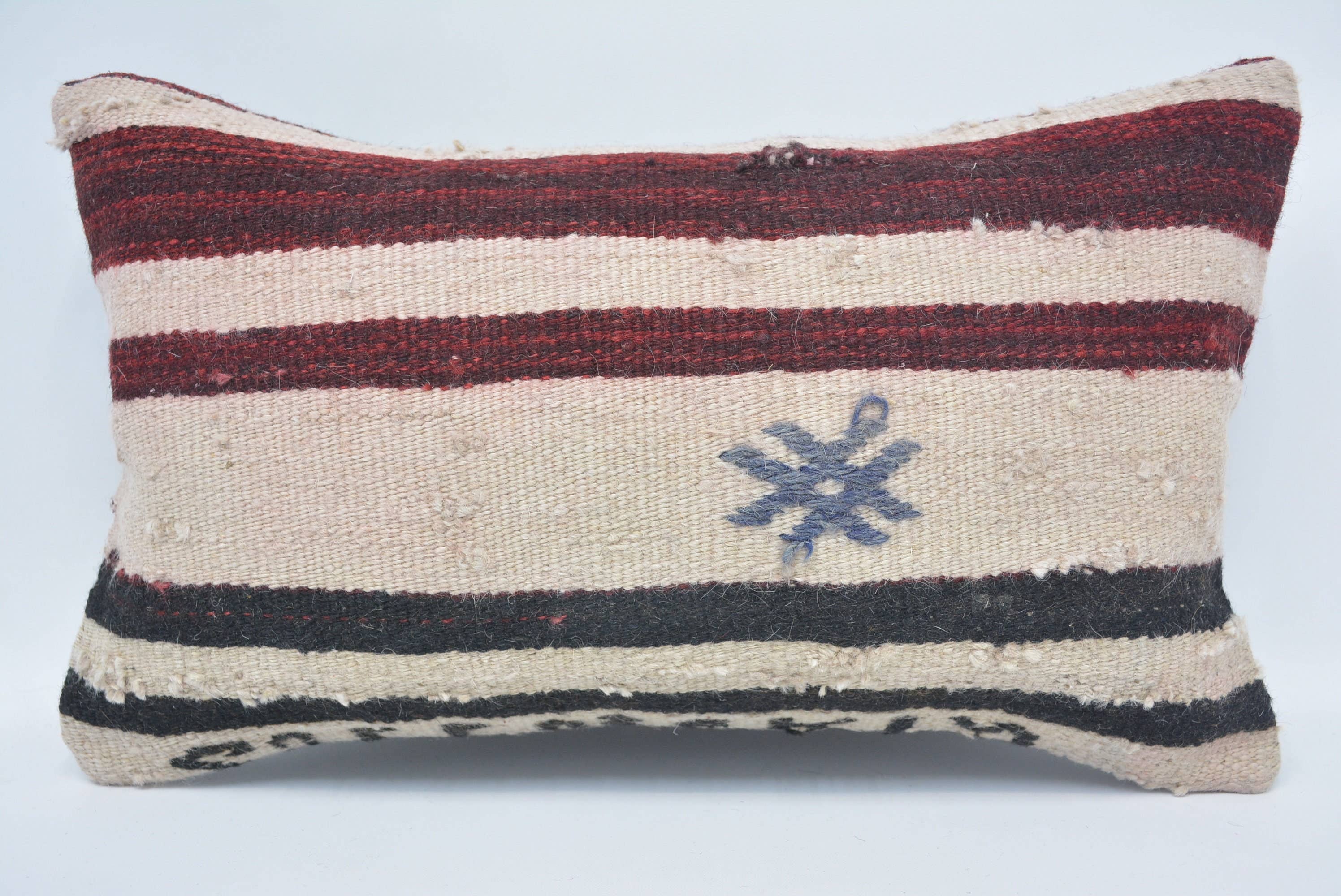 Personalized Turkish Kilim Throw Pillow Covers 12x20