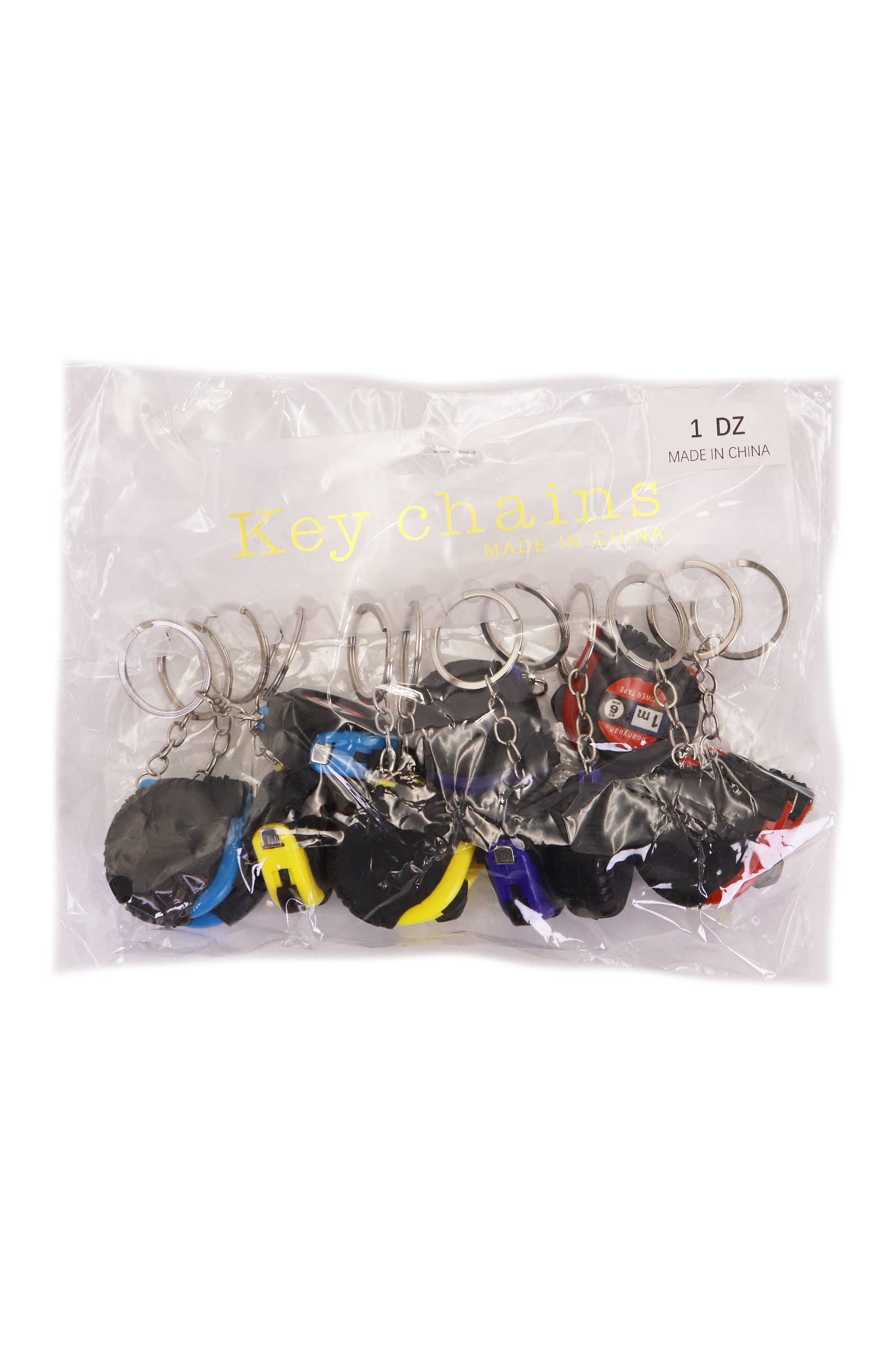 6306. Mini Heavy-Duty Rubber Coated Measuring Tape Keychain