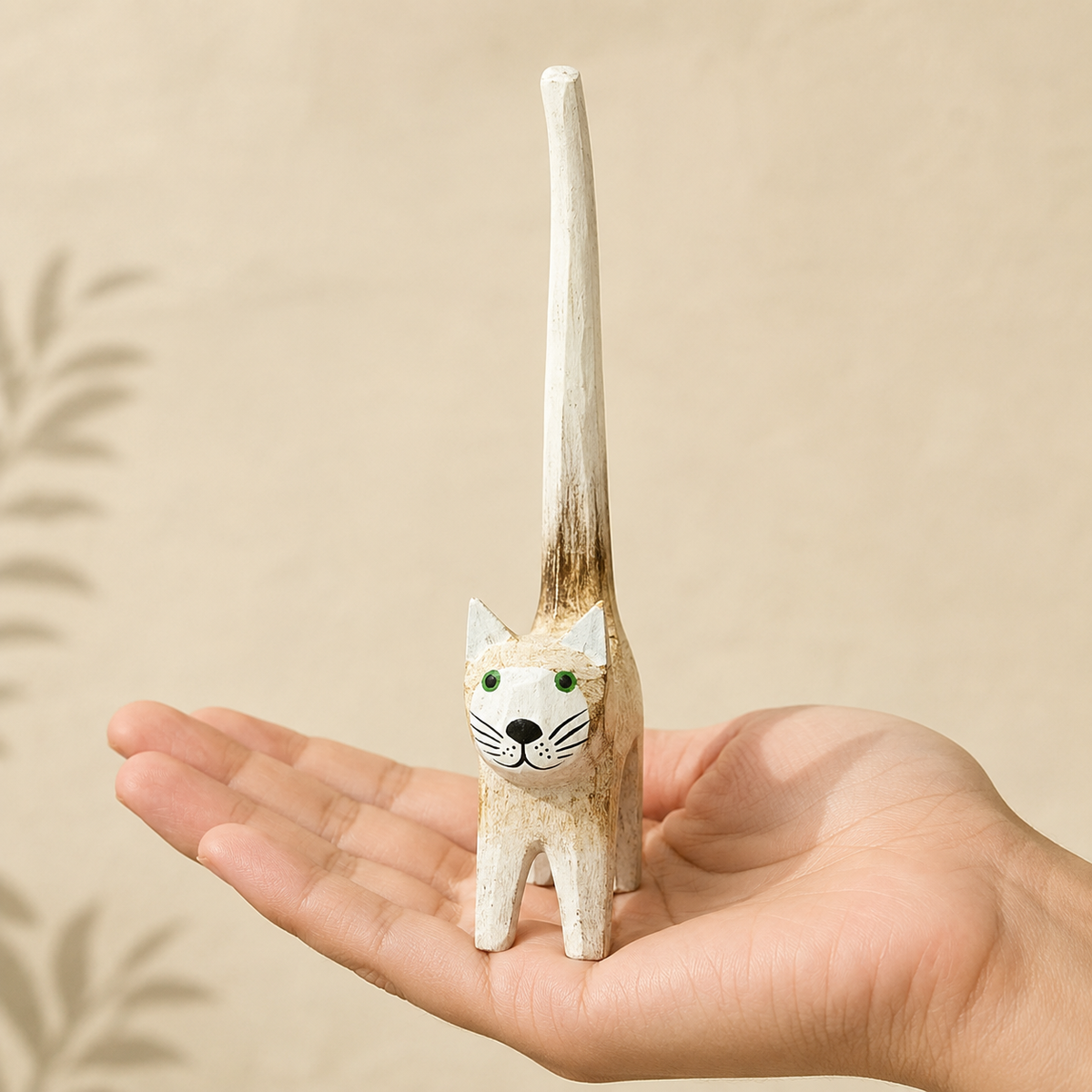 CRD028A - Long Tail Cat Accent And Ring Holder