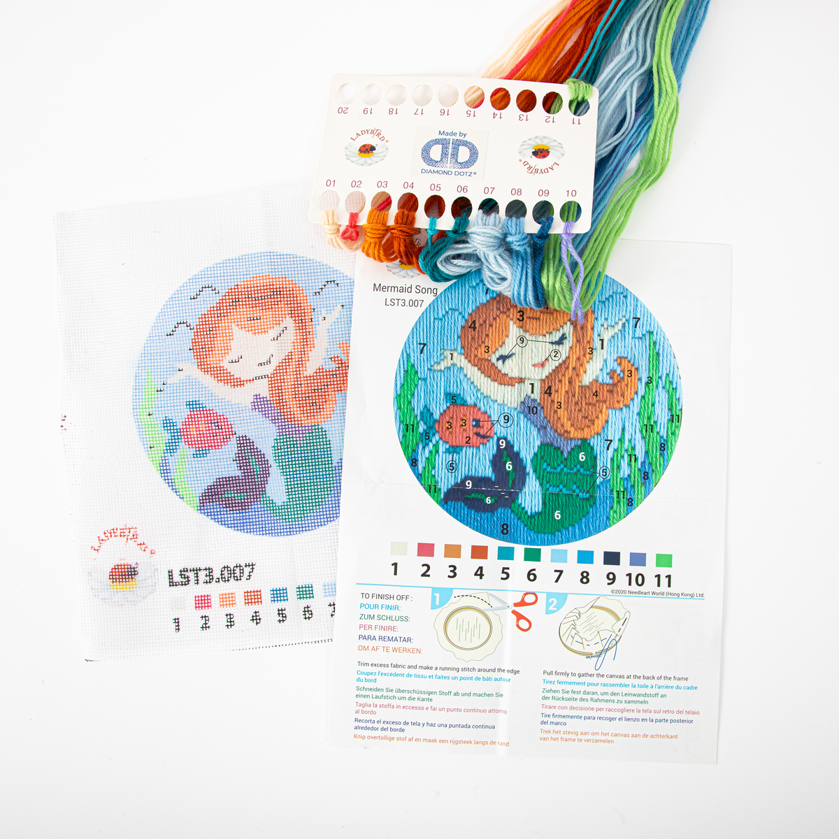Diamond Dotz Long Stitch Cross Stitch Mermaid Song - 6.0"